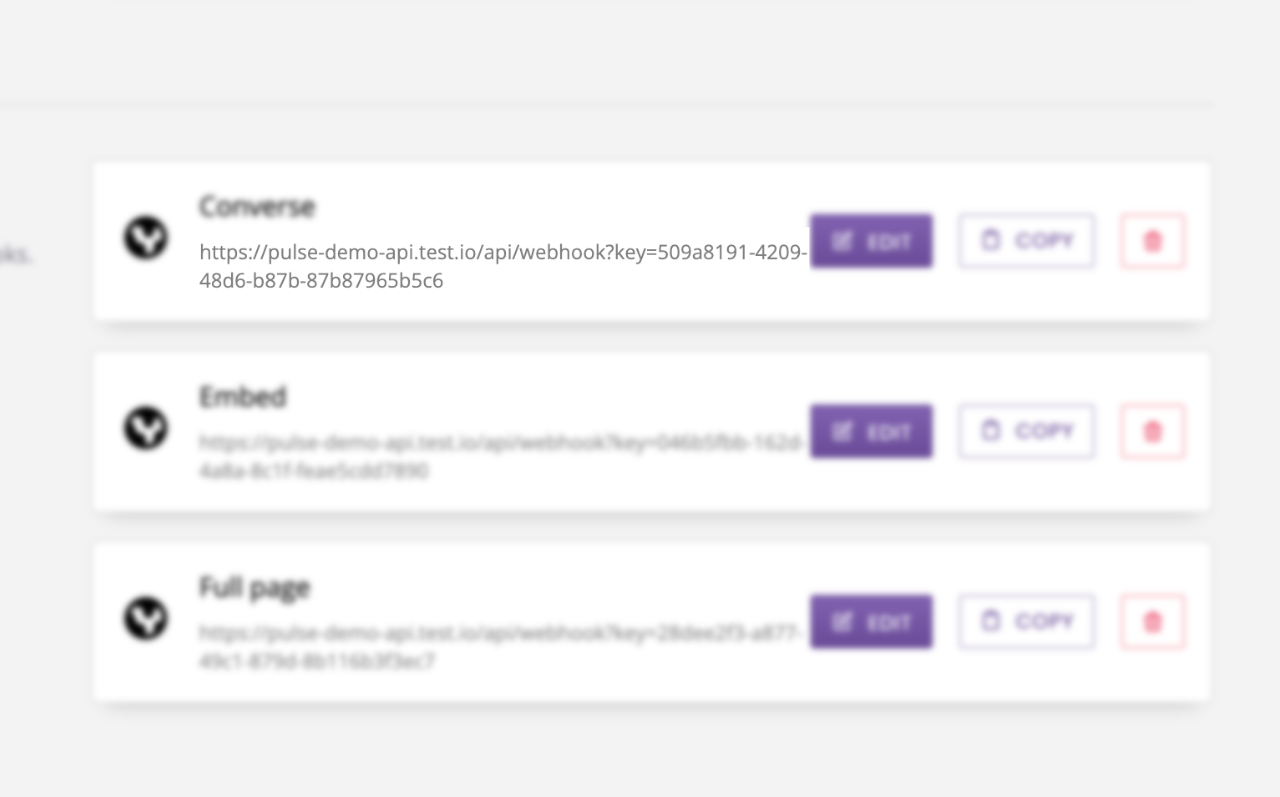 Create a webhook integration
